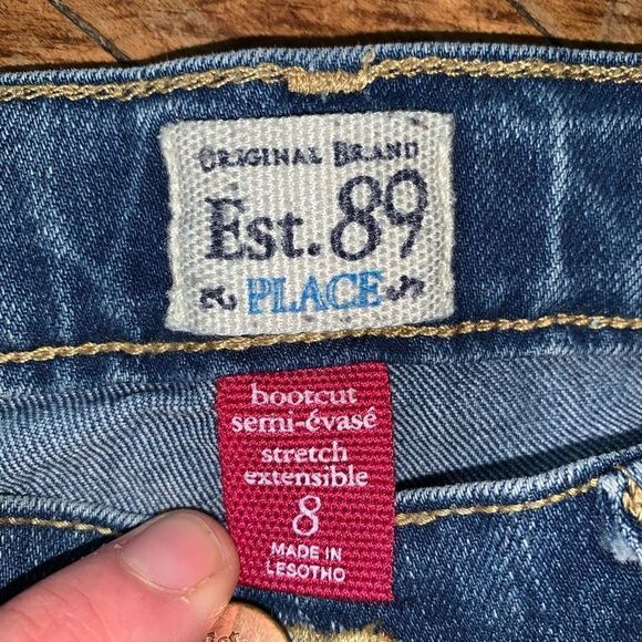 Children’s Place bootcut stretch normcore cowboycore 8 jeans - Picture 2 of 3